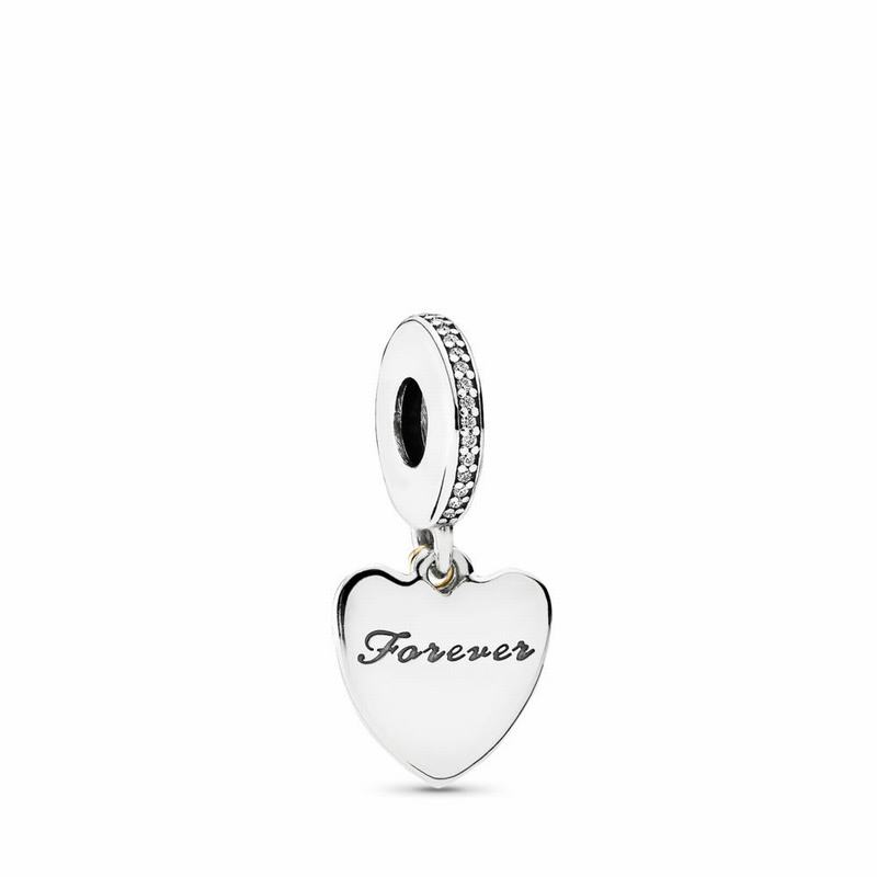 Pandora Love You Forever Dangle Charm - Two Tone/Cubic Zirconia - Canada | TW8197RA